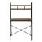 Walker Edison 56" Dark Walnut Industrial Ladder Desk with Storage